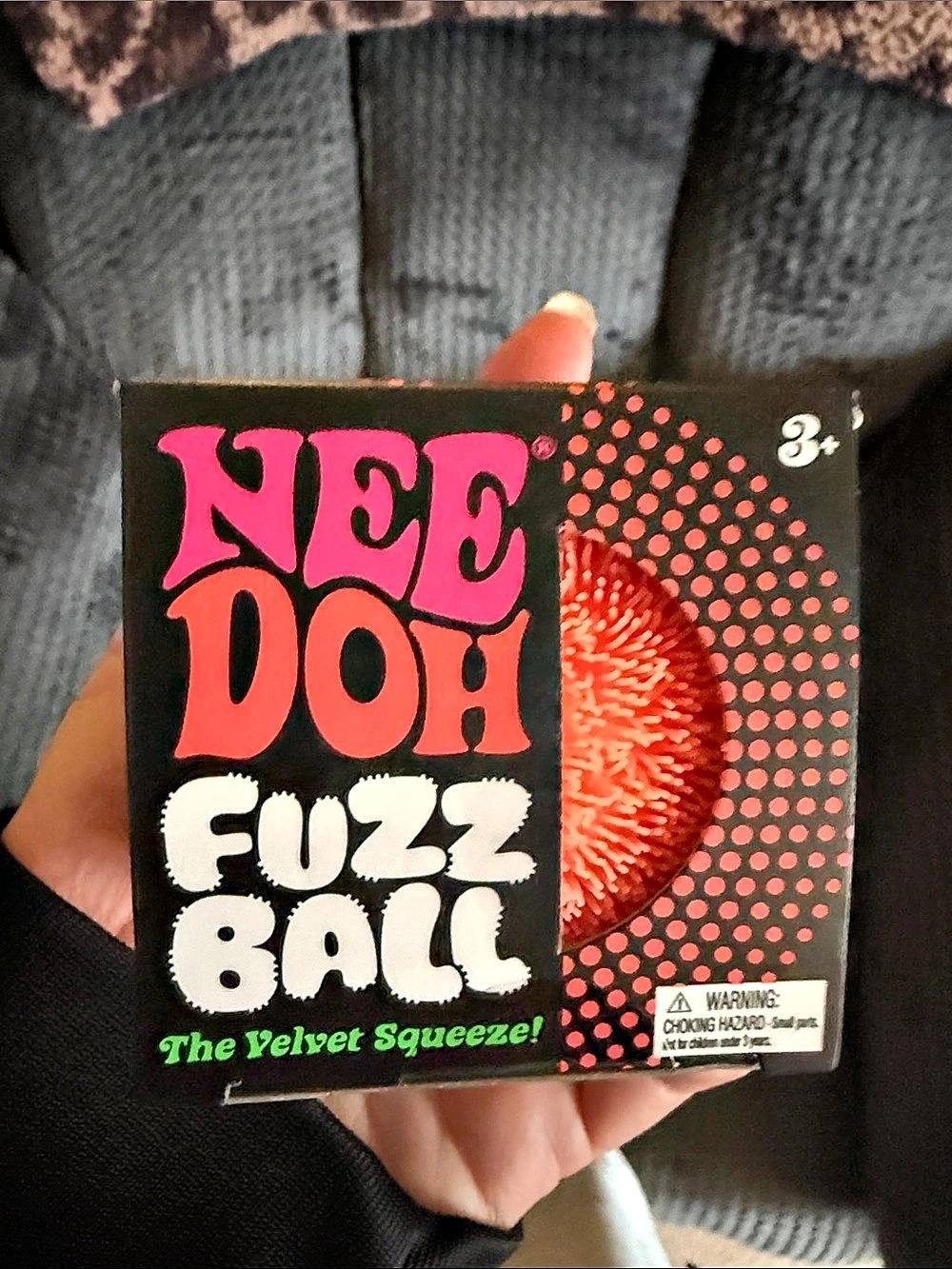 Schylling NeeDoh Fuzz Ball Velvet Squeeze Toy